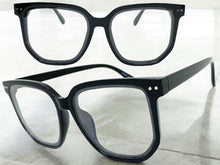 Oversized Vintage Retro Style Clear Lens EYEGLASSES Large Square Black Frame E2071
