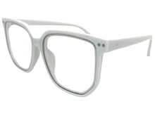 Oversized Vintage Retro Style Clear Lens EYEGLASSES Large Square White Frame E2071