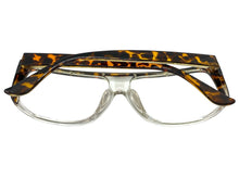 Oversized Vintage Retro Style Clear Lens EYEGLASSES Large Square Tortoise Frame 6572