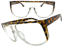 Oversized Vintage Retro Style Clear Lens EYEGLASSES Large Square Tortoise Frame 6572