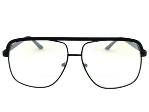 Classic Vintage Retro Style Clear Lens with Slight Tint SUNGLASSES Club Shades Black Frame I114