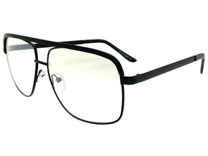 Classic Vintage Retro Style Clear Lens with Slight Tint SUNGLASSES Club Shades Black Frame I114