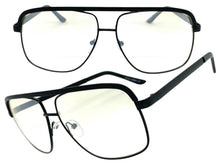 Classic Vintage Retro Style Clear Lens with Slight Tint SUNGLASSES Club Shades Black Frame I114