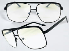 Classic Vintage Retro Style Clear Lens with Slight Tint SUNGLASSES Club Shades Black Frame I114