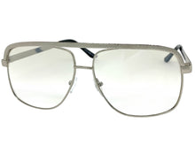 Classic Vintage Retro Style Clear Lens with Slight Tint SUNGLASSES Club Shades Silver Frame I114