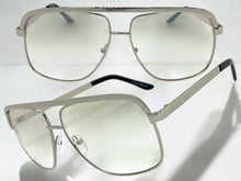 Classic Vintage Retro Style Clear Lens with Slight Tint SUNGLASSES Club Shades Silver Frame I114