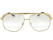 Classic Vintage Retro Style Clear Lens with Slight Tint SUNGLASSES Club Shades Gold Frame I114