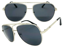 Oversized Classic Vintage Retro Style SUNGLASSES Large Silver Frame 5318