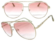 Oversized Classic Vintage Retro Style SUNGLASSES Large Gold Frame 5318