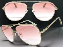 Oversized Classic Vintage Retro Style SUNGLASSES Large Gold Frame 5318