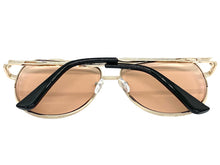 Oversized Classic Vintage Retro Style SUNGLASSES Large Gold Frame 5318