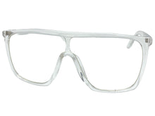 Oversized Modern Retro Shield Style Clear Lens EYEGLASSES Large Transparent Frame 8726