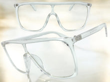 Oversized Modern Retro Shield Style Clear Lens EYEGLASSES Large Transparent Frame 8726