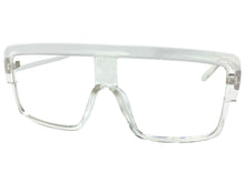 Oversized Modern Retro Shield Style Clear Lens EYEGLASSES Large Transparent Frame 6325