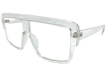 Oversized Modern Retro Shield Style Clear Lens EYEGLASSES Large Transparent Frame 6325