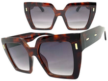Oversized Classic Vintage Retro Style SUNGLASSES Large Square Tortoise Frame 80915