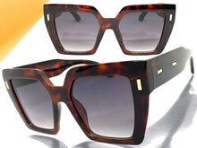 Oversized Classic Vintage Retro Style SUNGLASSES Large Square Tortoise Frame 80915