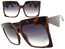 Oversized Classic Vintage Retro Style SUNGLASSES Large Square Tortoise Frame 80914