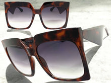 Oversized Classic Vintage Retro Style SUNGLASSES Large Square Tortoise Frame 80914