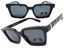 Classic Biker Gangster Hardcore LOCS SUNGLASSES Square Black & Red Frame 91211
