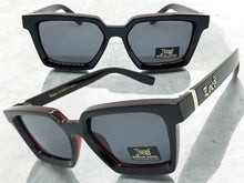 Classic Biker Gangster Hardcore LOCS SUNGLASSES Square Black & Red Frame 91211