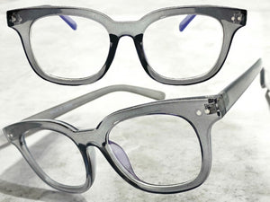 Classic Vintage Retro Style Clear Lens EYEGLASSES Gray Fashion Frame 81259