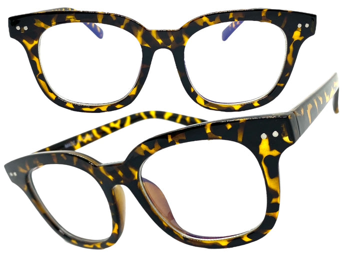 Classic Vintage Retro Style Clear Lens EYEGLASSES Tortoise Fashion Frame 81259