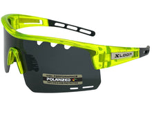 Oversized Sporty Wrap Around POLARIZED Lens SUNGLASSES Large Neon Green Frame 3652