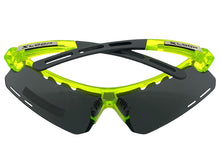 Oversized Sporty Wrap Around POLARIZED Lens SUNGLASSES Large Neon Green Frame 3652