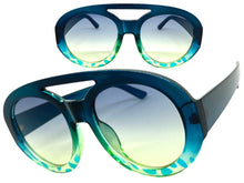 Oversized Classic Vintage Retro Style SUNGLASSES Large Teal Frame 2464