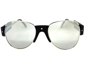 Exaggerated Classic Vintage Retro Style SUNGLASSES Large Black Frame 4563