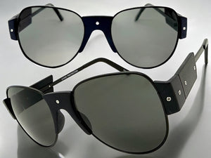 Exaggerated Classic Vintage Retro Style SUNGLASSES Large Black Frame 4562