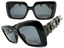 Classic Vintage Retro Luxury Hip Hop Style SUNGLASSES Square Black Frame 8263