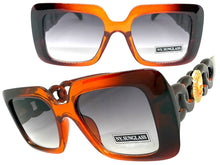 Classic Vintage Retro Luxury Hip Hop Style SUNGLASSES Square Brown Frame 8263