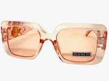 Classic Vintage Retro Luxury Hip Hop Style SUNGLASSES Square Pink Frame 8263