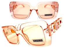 Classic Vintage Retro Luxury Hip Hop Style SUNGLASSES Square Pink Frame 8263