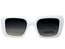 Classic Vintage Retro Luxury Hip Hop Style SUNGLASSES Square White Frame 8263