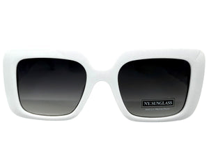 Classic Vintage Retro Luxury Hip Hop Style SUNGLASSES Square White Frame 8263