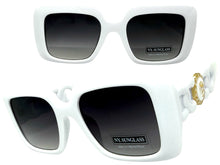 Classic Vintage Retro Luxury Hip Hop Style SUNGLASSES Square White Frame 8263