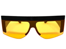 Oversized Classic Modern Retro Shield Style SUNGLASSES Large Thick Black Frame 9099
