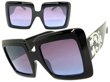 Oversized Exaggerated Classic Vintage Retro Style SUNGLASSES Large Thick Black Frame E1620