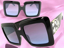 Oversized Exaggerated Classic Vintage Retro Style SUNGLASSES Large Thick Black Frame E1620