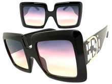Oversized Exaggerated Classic Vintage Retro Style SUNGLASSES Large Thick Black Frame E1620