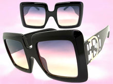 Oversized Exaggerated Classic Vintage Retro Style SUNGLASSES Large Thick Black Frame E1620