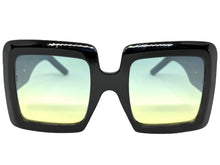 Oversized Exaggerated Classic Vintage Retro Style SUNGLASSES Large Thick Black Frame E1620