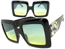 Oversized Exaggerated Classic Vintage Retro Style SUNGLASSES Large Thick Black Frame E1620