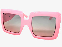 Oversized Exaggerated Classic Vintage Retro Style SUNGLASSES Large Thick Pink Frame E1620