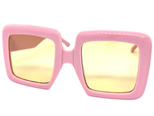 Oversized Exaggerated Vintage Retro Style SUNGLASSES Large Thick Pink Frame E1957