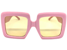 Oversized Exaggerated Vintage Retro Style SUNGLASSES Large Thick Pink Frame E1957