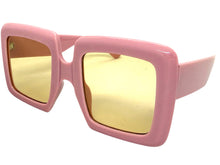 Oversized Exaggerated Vintage Retro Style SUNGLASSES Large Thick Pink Frame E1957